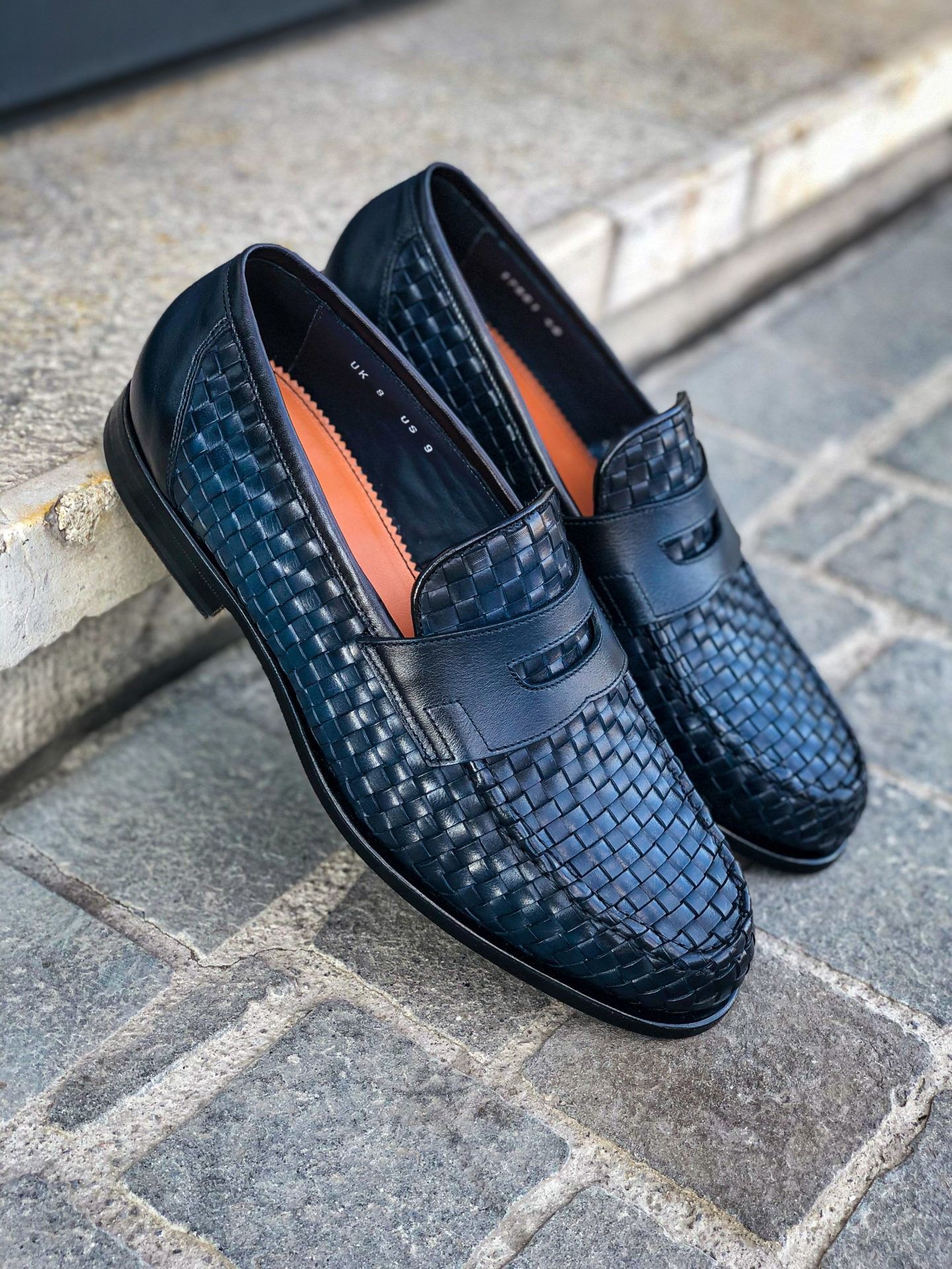 Santoni Woven Mocassin • Brogue