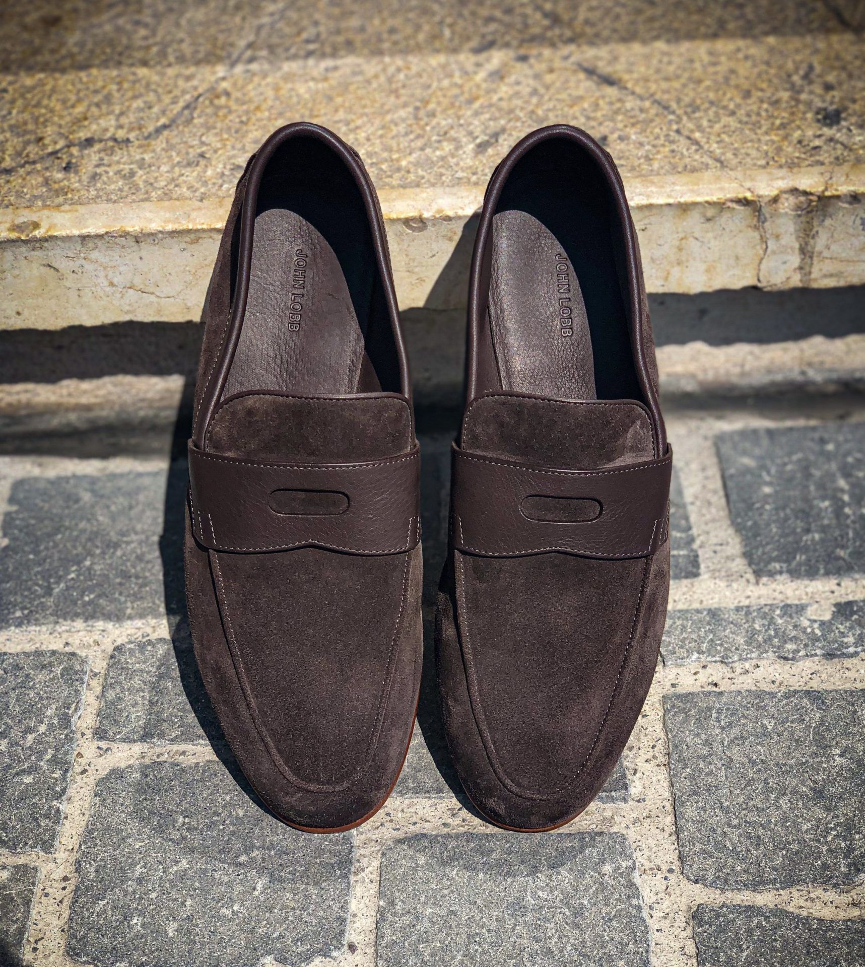 John Lobb Hendra Dark Brown Suede • Brogue