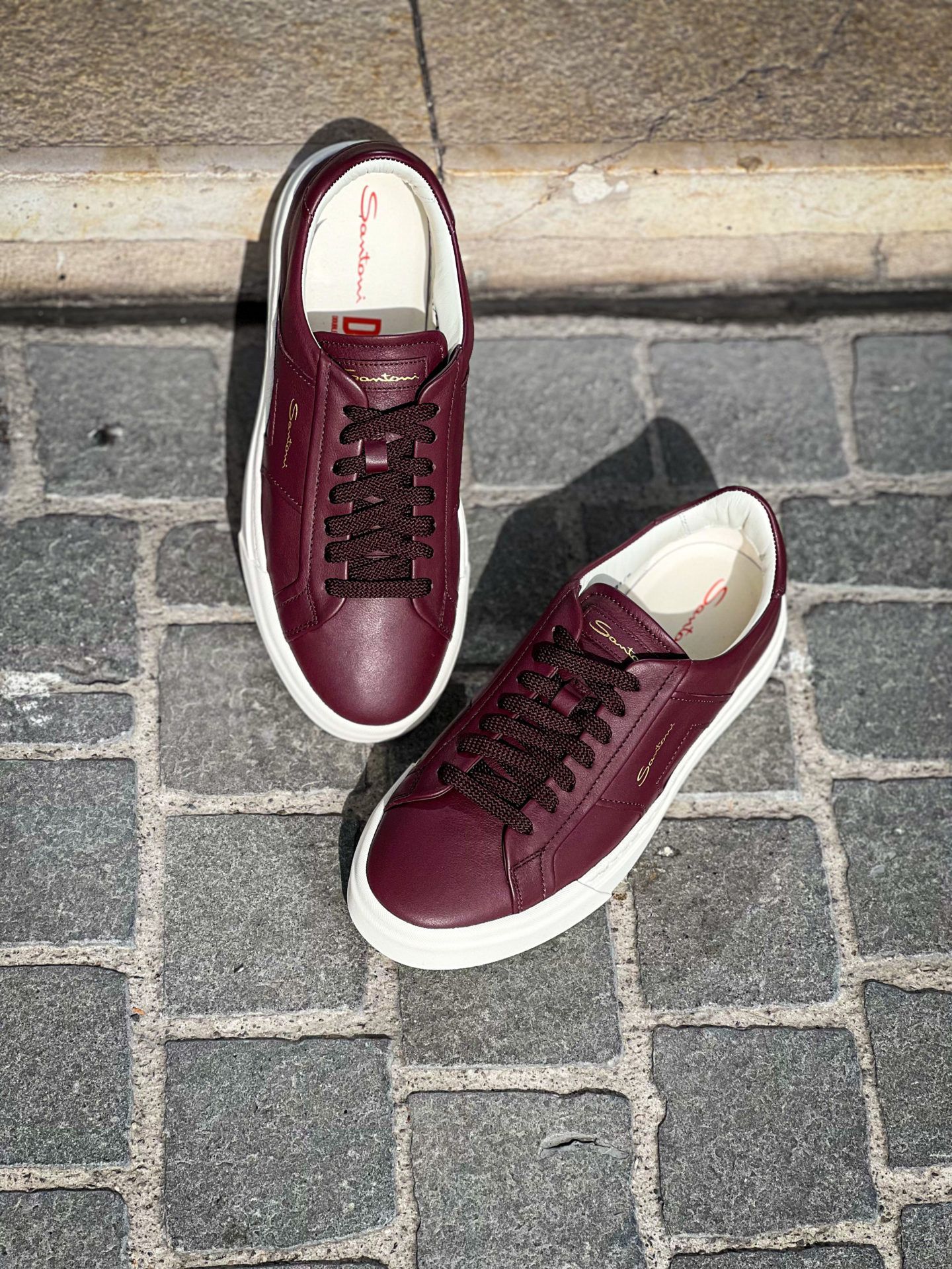 Santoni DBS Burgundy Trainer • Brogue